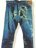 waist-high overalls from 1880 found in Calico Silver Mine in 1948